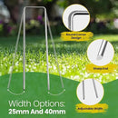 Landscape Staples 6 Inch 120 Pack, Garden Stakes Galvanized Garden Staples 11 Gauge, Plant Cover Stakes for Lawn Weed Barrier by CozyNest Decor