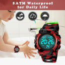 Kids Watch,Boys Watch for 3-15 Year Old Boys,Digital Sport Outdoor Multifunctional Chronograph LED 50 M Waterproof Alarm Calendar Analog Watch for Children with Silicone Band,Kids Gift by TinyTreasures Baby Boutique
