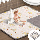 Boho Rainbow Baby Play Mat 50" X 50" Playpen Mat Thicken One-Piece Baby Crawling Mat Non-Slip Cushioned Baby Floor Mat with Lettters, Activity Playmats for Infants, Babies, Toddlers (50X50,Beige) by TinyTreasures Baby Boutique