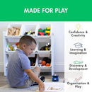 Humble Crew 9-Bin Toy Organizer – Cambridge White Plastic Bins, 3-Tier Storage Solution for Kids' Playrooms and Nurseries by CozyNest Decor