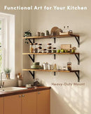 Long Wall Shelves, 36 Inches Floating Book Shelves, Hanging Book Shelves for Wall, Long Large Deep Floating Shelves for Kitchen Bedroom by CozyNest Decor