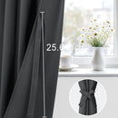 XWZO Blackout Curtains for Bedroom 63 inch Length Room Darkening Thermal Insulated Rod Pocket Curtains for Living Room with Tiebacks,Dark Grey,W42 x L63,Set of 2 by TinyTreasures Baby Boutique