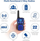 Adult Walkie Talkies 2 Pack, WokTok Rechargeable Long Range Walkie Talkies 2 Way Walkie Talkies, 22 Channels VOX Scanning LCD Display Ideal for Gift Giving, Family Camping and Hiking by TinyTreasures Baby Boutique