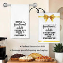 Funny Dish Towel, Waffle Weave Microfiber Tea Towel, Being A Functional Adult Every Day Seems A Bit Excessive, Sarcastic Kitchen Hand Towel, Gag Gift for Women Friend Sister
