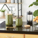 DII Kitchen Accessories Collection, Textured Matte Ceramic Canister Set, Sage, Dimple, 2 Piece by CozyNest Decor