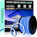 GZBtech Flexible LED Neon Rope Lights 50FT,AC 110-120V Waterproof Strip Light, 120 LEDs/M Cuttable Connectable Neon Lighting for Indoor Outdoor Home Decor/Commercial Building Use-Blue 15M by CozyNest Decor