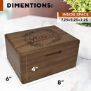 Custom Baby Memory Box for Kids- 1st Birthday Keepsake Gifts for Babies, Engraved First Birthday Memory Time Capsule Box with Hinged Lid, Unique Shower Baby Gift, Memento Chest Memorabilia, 8x6x4 in by TinyTreasures Baby Boutique