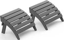 SERWALL Folding Adirondack Chair Footrest Set of 2, Adirondack Ottomans Without Assembly, Grey by GreenHaven Gardens
