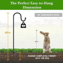 Shepherds Hooks for Outdoor, 48 Inches Garden Bird Feeder Pole for Hanging Bird Feeder, Plant Baskets, Solar Light Lanterns, Outdoor Plant Hanger Hook with 5 Base Prongs, 2 Packs by GreenHaven Gardens