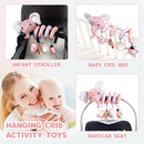 Koty Newborn Car Seat Toys, Stroller Toys for Babyies 0-6 Months,Infant Activity Spiral Plush Toys Hanging - Carseat Stroller Crib with Musical Rattle Toy for Boys Girls 0 3 6 9 Months by TinyTreasures Baby Boutique