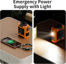 Socool 10000mAh Portable Waist Fan Clip on Wearable Belt Personal Fan Rechargeable Battery Operated with 5 Speeds & Flashlight Neck Hands-Free 40H Cooling for Outdoor Travel Power Bank (Orange) by TinyTreasures Baby Boutique