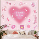 Lunerfex Y2K Tapestry Pink Wall Tapestry, Cute Tapestries for Bedroom Funny Tapestries Wall Hanging for Bedroom Living Room Decor Pink-4 44"x60" by CozyNest Decor