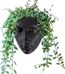 GDYOOSHOW 6.7" Tall Hanging Planter Wall Flower Pot for Garden Balcony Indoor or Outdoor (Black Resin) by CozyNest Decor