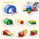 Lischwert Foam Climbing Blocks, Soft Climbing Toys for Toddlers, 5 Pieces Crawl and Climb Foam Playset with Foldable Block and Tunnel, Indoor Climber Activity Play Set for Kids Age 1+(Colorful) by TinyTreasures Baby Boutique