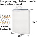 5Pcs Hanging Laundry Bags for Socks with S Hooks, 5 Color Mesh Laundry Bags for Washing Machine by TinyTreasures Baby Boutique
