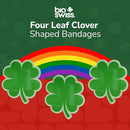 BioSwiss Bandages, 4 Leaf Clover Shaped Self Adhesive Bandage, Latex Free Wound Care, Fun First Aid Kit Supplies for Kids and Adults, 50 Count by TinyTreasures Baby Boutique