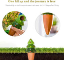 4 Pack Terracotta Christmas Tree Automatic Plant Watering Devices,Household self Watering Planter Insert, Watering Spikes for Indoor Plants,Holiday Potted Plant Continuous Moisture Device by GreenHaven Gardens