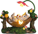 Afirst Solar Cat Statue Garden Figurine, Resin Figurine with Solar Lights Outdoor Decorations for Lawn, Patio, Balcony, Yard Ornament by GreenHaven Gardens