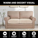 PrinceDeco Velvet Couch Cushion Cover Soft Stretch Cushion Slipcover for Chair Loveseat Sofa Cushion Furniture Protector Seat Cushion Sofa Cover (2 Piece Large Sofa Cushion Covers, Ivory) by CozyNest Decor