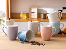 GBHOME 16oz Coffee Mugs Set of 6, Large Ceramic Coffee Mugs for Man, Woman, Dad, Mom, Modern Coffee Mugs Set with handle for Tea/Latte/Cappuccino/Milk/Cocoa. Dishwasher&Microwave Safe,MultiColor by CozyNest Decor