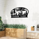 Personalized Hunting Metal Signs Outdoor - Custom Deer Antler Wall Art, Last Name Signs for Home, Rustic Cabin & Lodge Decor, Housewarming Gifts - MADE IN USA by CozyNest Decor