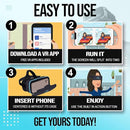 FEEBZ 3D VR Headset for Kids 2.0 + Android Remote - for iPhone & Android Phones | with 3D VR Videos & Apps Links | Virtual Reality Goggles Set for Beginners by TinyTreasures Baby Boutique