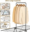 Bigzzia Clothes Drying Rack Foldable, 68.9Inch High Hanger Laundry Drying Rack with 4 Height-Adjustable Wings, Lightweight and Space Saving Clothes Airer for Apartments, Dorms, Camping by CozyNest Decor