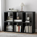 6 Cube Storage Organizer, Black Bookshelf with Storage, 2 Tier Storage Cubes, Freestanding Storage Organizer with Shelves for Living Room, Study by CozyNest Decor