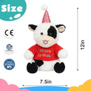 Cuteoy Happy Birthday Cow Musical Stuffed Animal Shaking Singing Dancing Plush Toy Electric Interactive Animated Plushies Gifts for Kids Girls Boys by TinyTreasures Baby Boutique