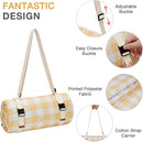 Picnic Blanket, 80''x80'' Waterproof Outdoor Blankets, Picnic Mat Washable for Beach, Picnic Blankets for Camping on Grass with Shoulder Strap - Yellow & White by TinyTreasures Baby Boutique