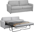 Queen Size Pull Out Sofa Bed, 2 in 1 Convertible Sleeper Sofa Couch with Pullout Bed, Memory Foam Mattress for Living Room Office, Space-Saving, Light Grey by CozyNest Decor