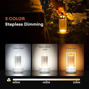 Portable Metal Table Lamp for Indoor/Outdoor ,Rechargeable Cordless LED Lamp, 3-Colour Infinitely Dimming Battery Powered Small Desk Lamp, Restaurant/Bedroom/Bar/Coffee/Camping Light (White Set of 2) by CozyNest Decor