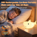 ZKLiLi Shark Night Light, Cute Silicon Night Light for Kids, Nightlight with Remote，Portable Recharge Nightlight for Kid Room,Funny Gifts Stuff for Boys Girls Baby by TinyTreasures Baby Boutique