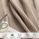 lifein Throw Blanket for Couch, Soft Boho Decor Bed Throw,Cozy Beige Knitted Chenille Small Farmhouse Lightweight Throw for Spring(Beige,60 * 80") by CozyNest Decor