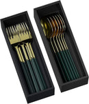 Kitchen Drawer Organizer Bins, Black Bamboo Drawer Organizer Stackable for Silverware, Utensils, Cutlery, Flatware, Junk Drawer, Dresser, Bathroom, 9" x 3" x 2.5" (Set of 2) by CozyNest Decor