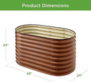 Best Choice Products 4x2x2ft Outdoor Metal Raised Garden Bed, Oval Deep Root Planter Box for Vegetables, Flowers, Herbs, and Succulents w/ 101 Gallon Capacity, Rubber Edge Guard - Wood Grain by GreenHaven Gardens