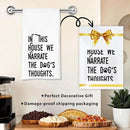 Dog Kitchen Towel, Waffle Weave Microfiber Dish Towel, in This House We Narrate The Dog's Thoughts, Funny Pet Decor Gift for Dog Moms, Animal Lovers by CozyNest Decor