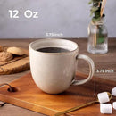 AmorArc 12oz Coffee Mugs, Ceramic Coffee Mugs set of 6 for Man, Woman, Dad, Mom, Modern Coffee Mugs with handle for Latte/Cappuccino/Milk/Cocoa. Dishwasher&Microwave Safe, Cappuccino by CozyNest Decor