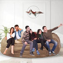 Bean Bag Chair for Adults 8FT,Soft Removable Cover for Teens/Girls Bedroom,Fluffy Giant Round Floor Beanbag Lounger Chairs (No Filler,Tan) by CozyNest Decor