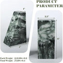 Marble Bookends for Heavy Books, Decorative Bookends for Shelves, Green Stone Book Ends, Heavy-Duty Book Ends for Hardback Book & Cookbooks, Unique Book Stopper & Holder, Set of 2 by CozyNest Decor