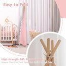 Teepee Tent for Kids with Padded Mat Cotton Canvas Kids Tent with Pompom for Toddlers Indoor Play Tent for Girls Boys with Stars Lights, Carry Bag, Banner Flag (Pink) by TinyTreasures Baby Boutique