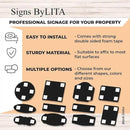 Signs ByLITA Standard Sprinkler Room Sign (Black Gold) - Large 2 Pack by GreenHaven Gardens
