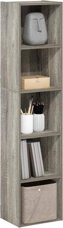 Furinno Luder Bookcase / Book / Storage, 5-Tier Cube, French Oak by TinyTreasures Baby Boutique