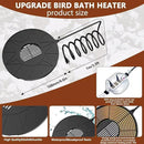 Bird Bath Heater Pond Heater 70W Shallow Water Pond deicer Energy-Saving, thermostatically Controlled Winter Outdoor with a Protective Socket Cover (with Water Pump) by GreenHaven Gardens