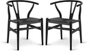 POLY & BARK Weave Chair Set of 2 in Pitch Black by CozyNest Decor