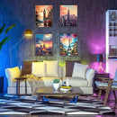 Boho Wall Art Decor, London, Tower of Pisa, Paris, Eiffel Tower,Roman Colosseum,City Wall Decor Art ,Modern Landscape Wall Art for Living Room Bedroom Prints Poster ,8x10 Inch Set of 4,Unframed by CozyNest Decor