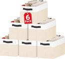 6 Pack Large Toy Box Chest, Collapsible Sturdy Toy Storage Organizer Bins Baskets for Kids, Boys, Girls, Nursery, Playroom, Shelf Baskets for Lego Puzzle Balls, Game Organizer (14L*10W*9.5H) by CozyNest Decor
