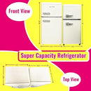 Retro Mini Fridge 3.5 Cu.ft Small Refrigerator with Top Freezer Compact Fridge Apartment Size Refrigerator Dual Door with Handles for Home Office Dorm by CozyNest Decor