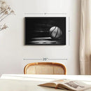 ElephantStock Basketball Wall Art - Horizontal Framed Canvas - 1-Piece Hallway Wall Decor - Photography sports Canvas Print - Black and Gray Decor for Wall - 19" X 13" by CozyNest Decor