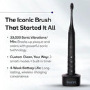 Burst Original Sonic Electric Toothbrush for Adults (Black) | Soft Bristle Deep Clean Stain & Plaque Removal | 3 Modes: Teeth Whitening, Sensitive & Massage by CozyNest Decor